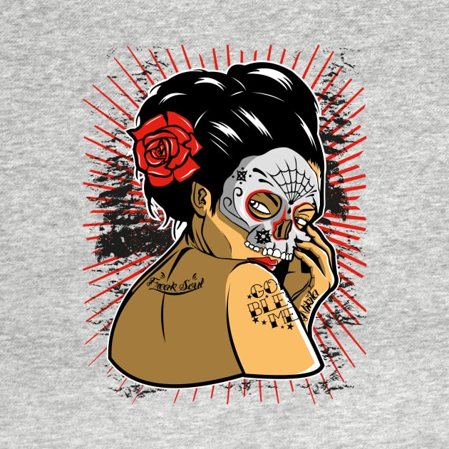 Skull Geisha by fatline